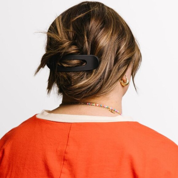 Hair Claw Clip Thick Thin Hair Strong Teeth 2-Pack Black Clear main image 9
